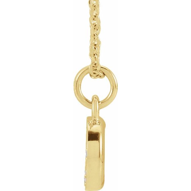 Natural Diamond Petite Initial Capital Letter Necklace
