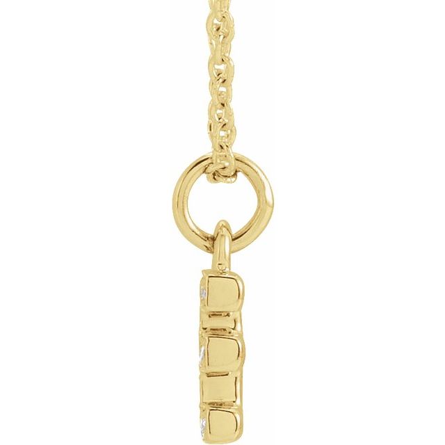 Natural Diamond Petite Initial Capital Letter Necklace