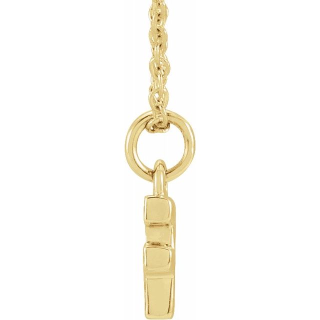 Natural Diamond Petite Initial Capital Letter Necklace