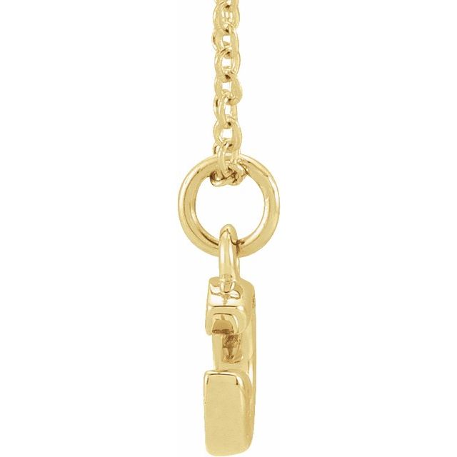 Natural Diamond Petite Initial Capital Letter Necklace