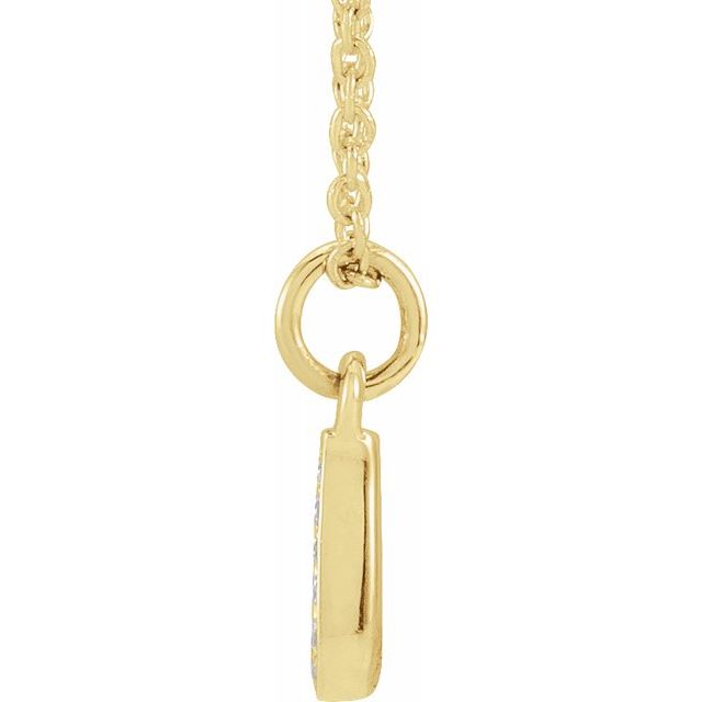 Natural Diamond Petite Initial Capital Letter Necklace