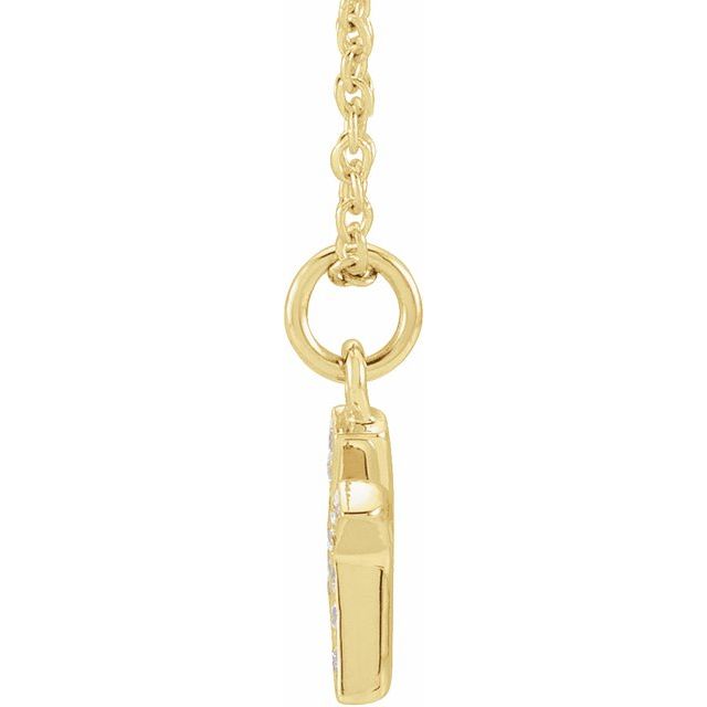 Natural Diamond Petite Initial Capital Letter Necklace