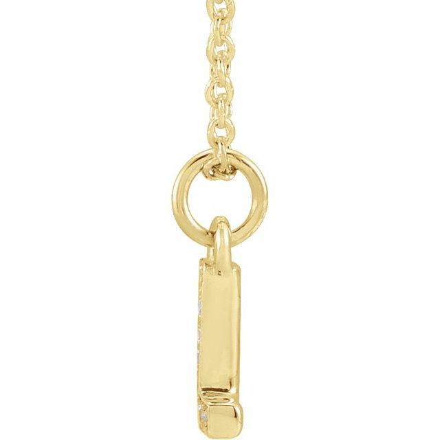 Natural Diamond Petite Initial Capital Letter Necklace