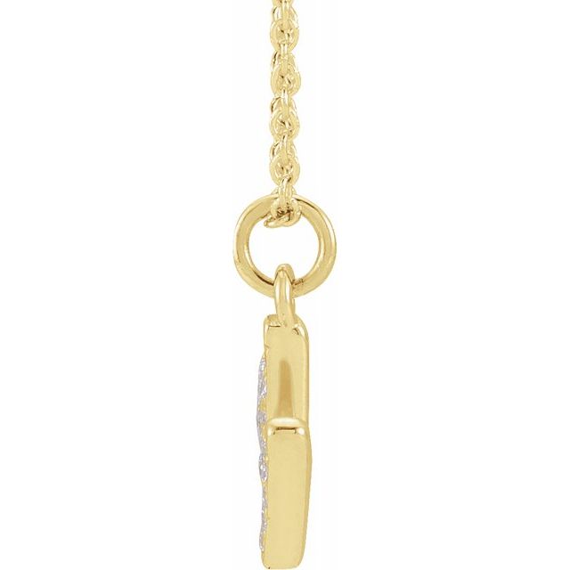 Natural Diamond Petite Initial Capital Letter Necklace