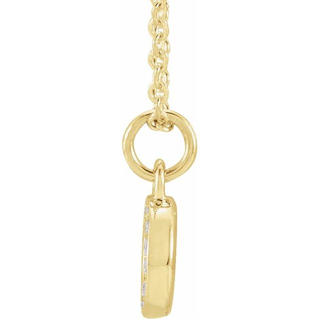 Natural Diamond Petite Initial Capital Letter Necklace
