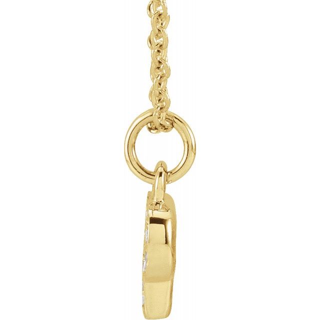 Natural Diamond Petite Initial Capital Letter Necklace