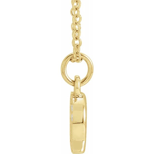 Natural Diamond Petite Initial Capital Letter Necklace