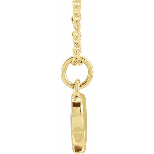 Natural Diamond Petite Initial Capital Letter Necklace