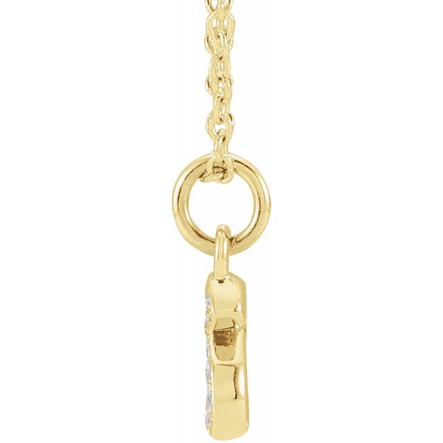 Natural Diamond Petite Initial Capital Letter Necklace