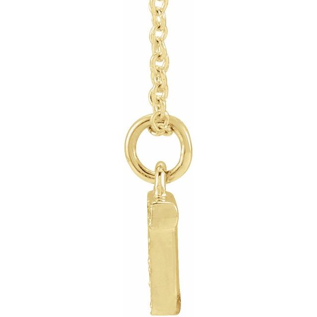 Natural Diamond Petite Initial Capital Letter Necklace