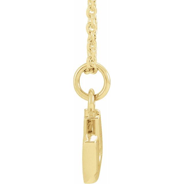Natural Diamond Petite Initial Capital Letter Necklace