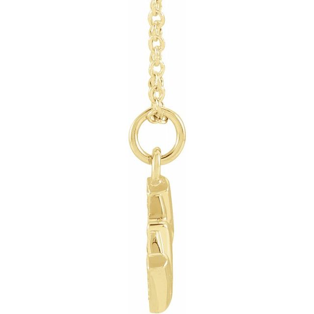 Natural Diamond Petite Initial Capital Letter Necklace