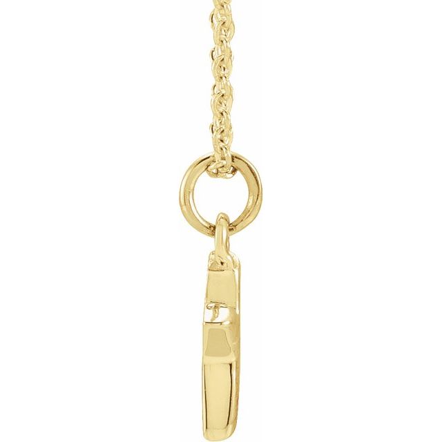 Natural Diamond Petite Initial Capital Letter Necklace