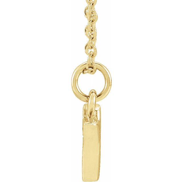 Natural Diamond Petite Initial Capital Letter Necklace