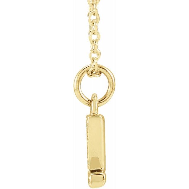 Natural Diamond Petite Initial Capital Letter Necklace