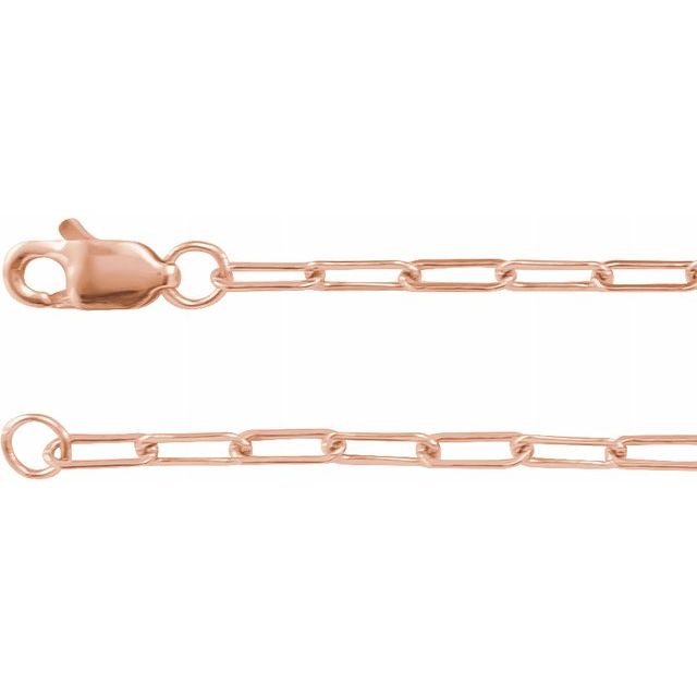 Elongated Flat Link Chain