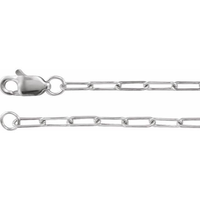 Elongated Flat Link Chain