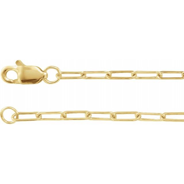 Elongated Flat Link Chain