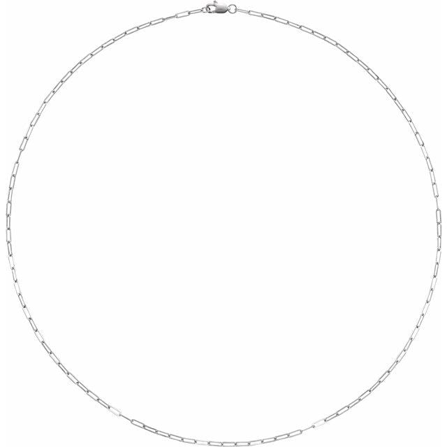 Elongated Flat Link Chain