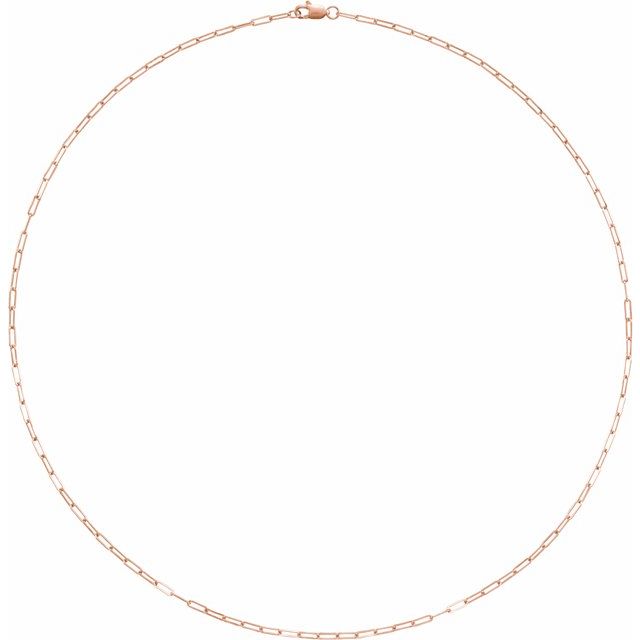 Elongated Flat Link Chain