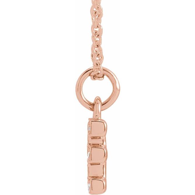 Natural Diamond Petite Initial Capital Letter Necklace