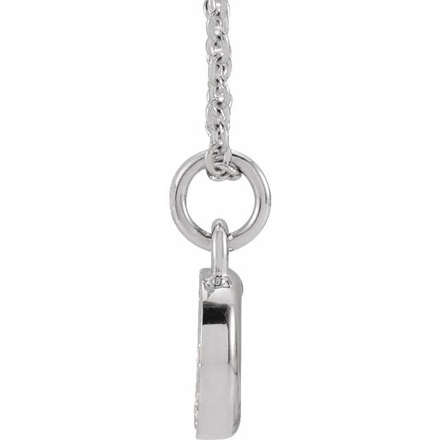 Natural Diamond Petite Initial Capital Letter Necklace
