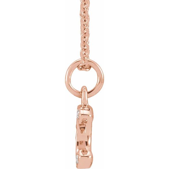 Natural Diamond Petite Initial Capital Letter Necklace