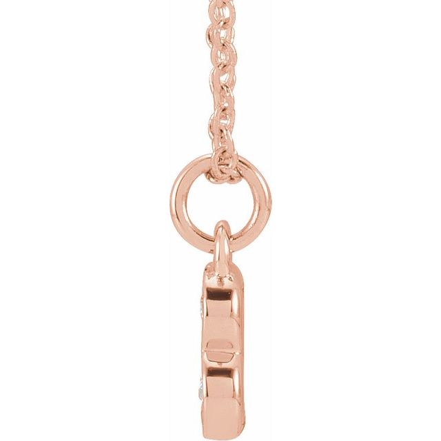 Natural Diamond Petite Initial Capital Letter Necklace