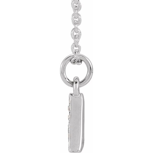 Natural Diamond Petite Initial Capital Letter Necklace
