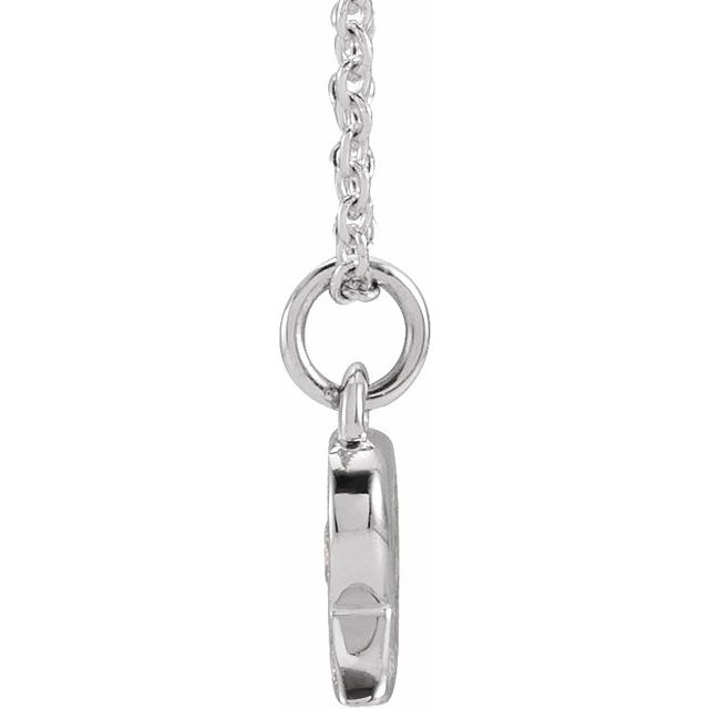 Natural Diamond Petite Initial Capital Letter Necklace