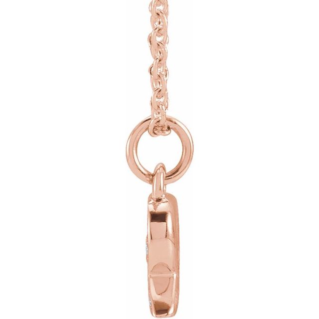 Natural Diamond Petite Initial Capital Letter Necklace