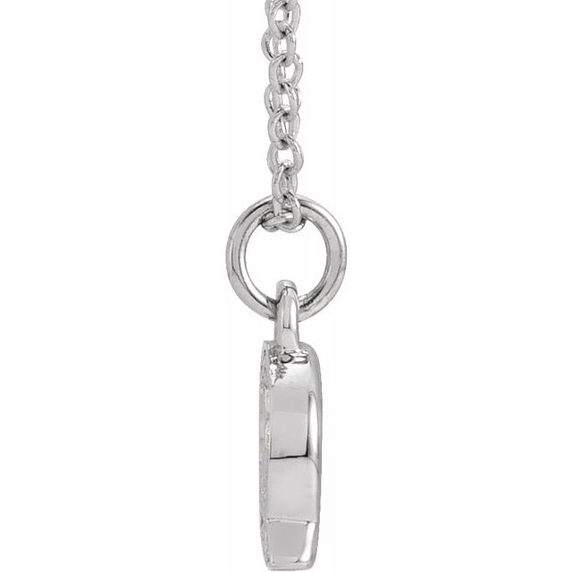 Natural Diamond Petite Initial Capital Letter Necklace