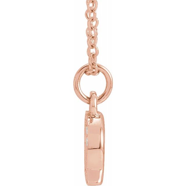 Natural Diamond Petite Initial Capital Letter Necklace