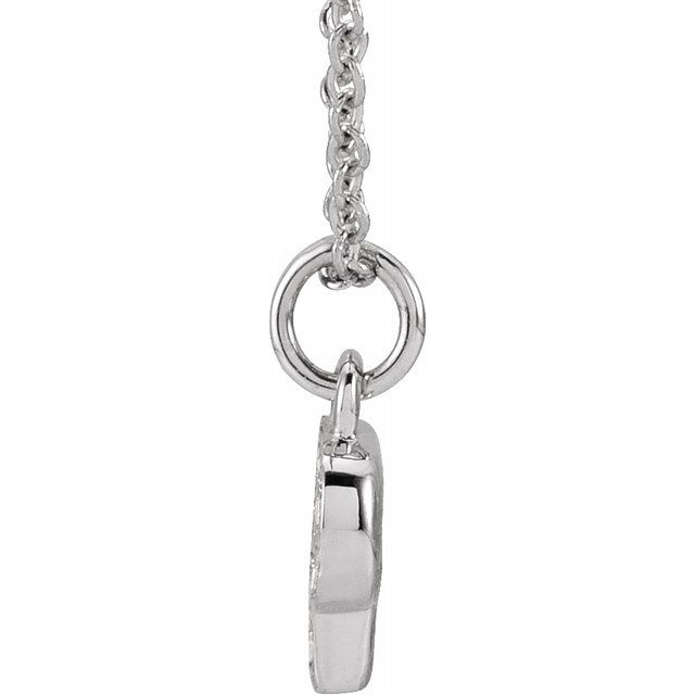 Natural Diamond Petite Initial Capital Letter Necklace
