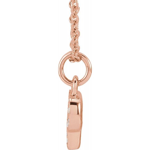 Natural Diamond Petite Initial Capital Letter Necklace