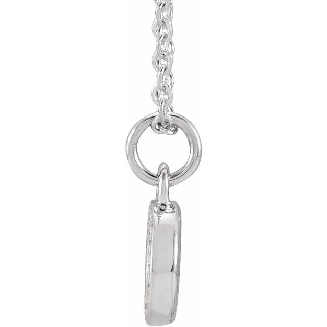 Natural Diamond Petite Initial Capital Letter Necklace