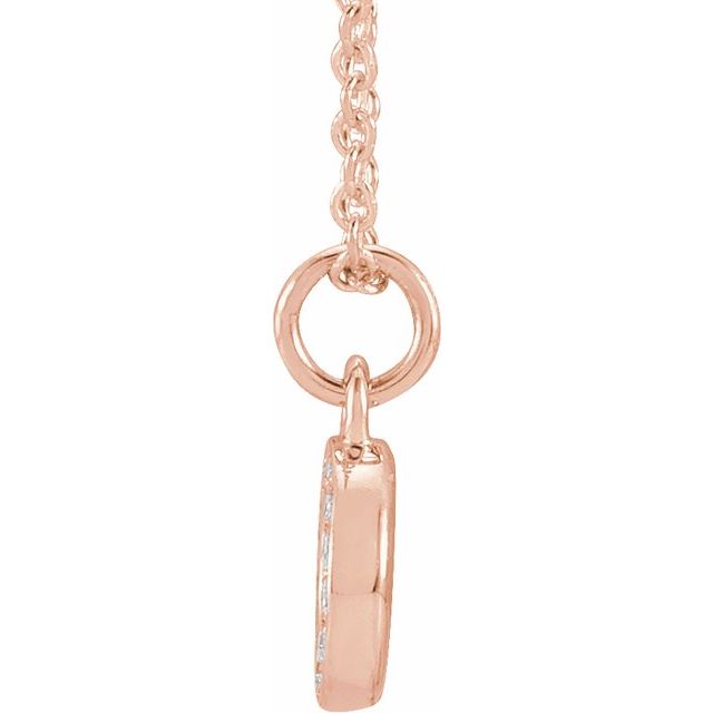 Natural Diamond Petite Initial Capital Letter Necklace