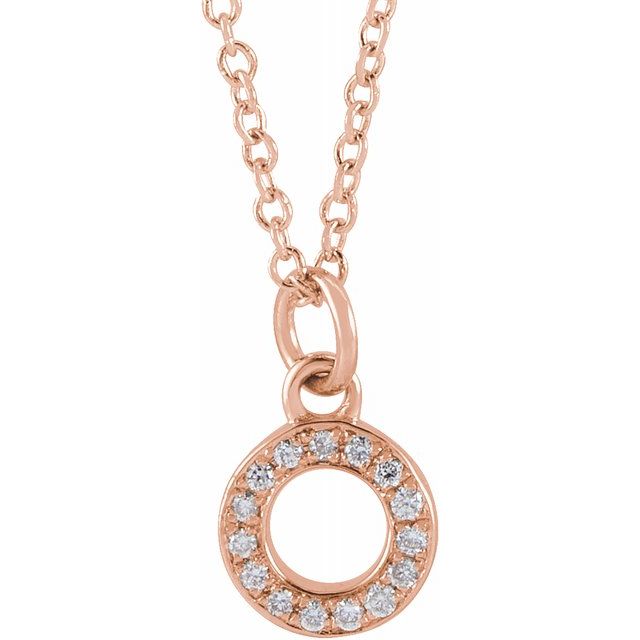 Natural Diamond Petite Initial Capital Letter Necklace
