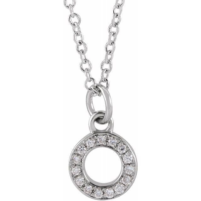 Natural Diamond Petite Initial Capital Letter Necklace