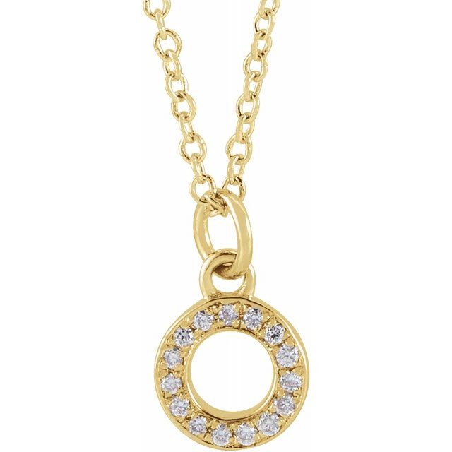 Natural Diamond Petite Initial Capital Letter Necklace