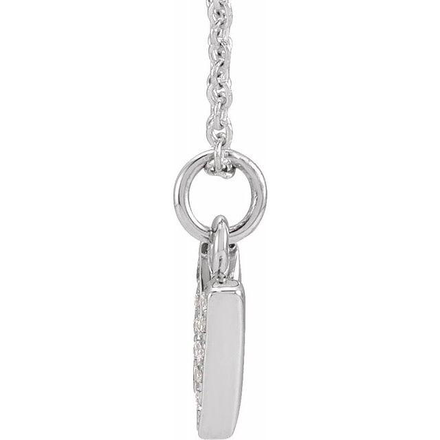 Natural Diamond Petite Initial Capital Letter Necklace