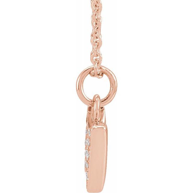 Natural Diamond Petite Initial Capital Letter Necklace