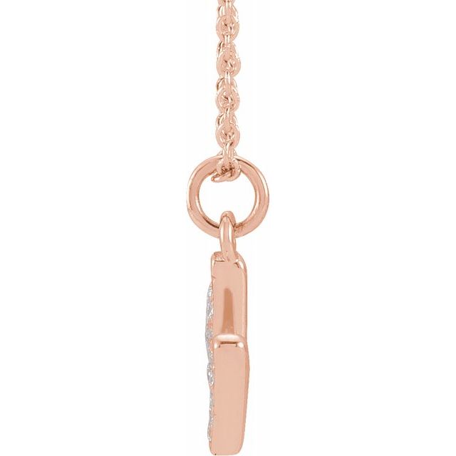 Natural Diamond Petite Initial Capital Letter Necklace
