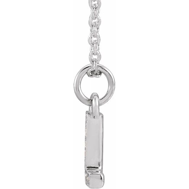 Natural Diamond Petite Initial Capital Letter Necklace