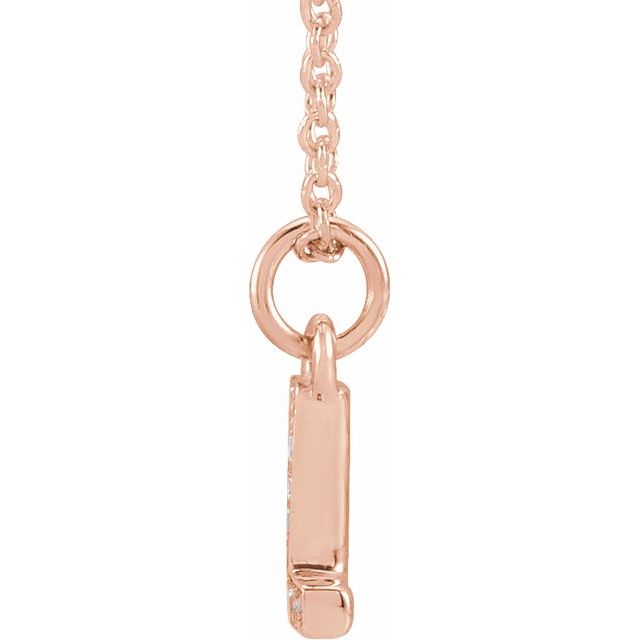 Natural Diamond Petite Initial Capital Letter Necklace