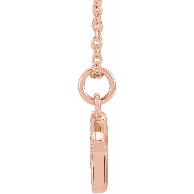 Natural Diamond Petite Initial Capital Letter Necklace