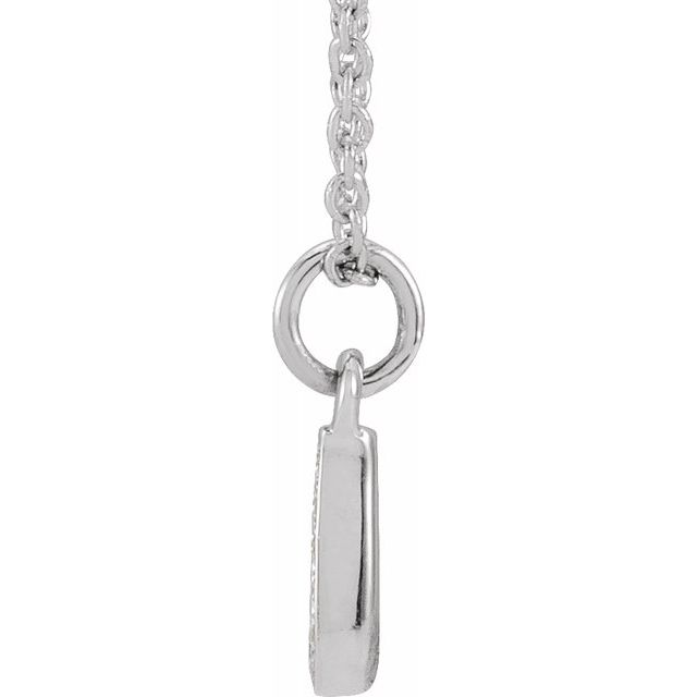 Natural Diamond Petite Initial Capital Letter Necklace