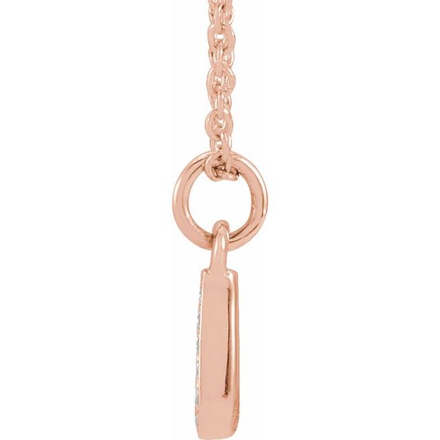 Natural Diamond Petite Initial Capital Letter Necklace