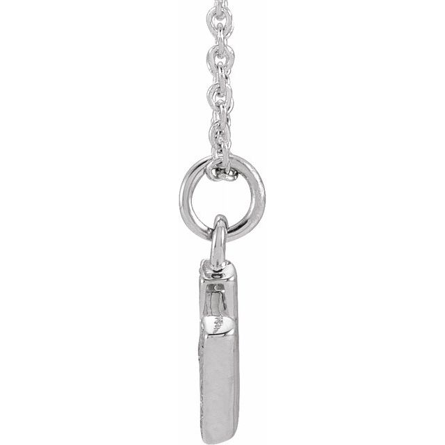 Natural Diamond Petite Initial Capital Letter Necklace