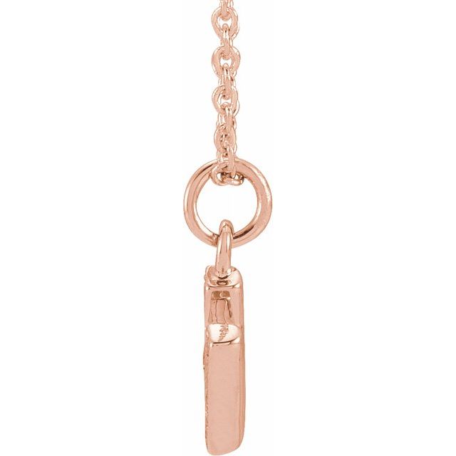 Natural Diamond Petite Initial Capital Letter Necklace